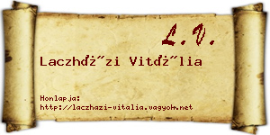 Laczházi Vitália névjegykártya